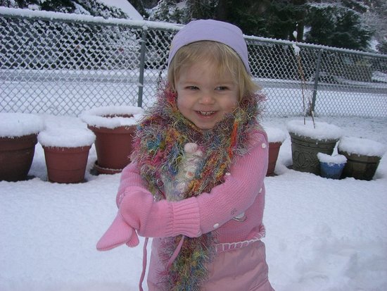 Playing in the snow. Playing in the snow.